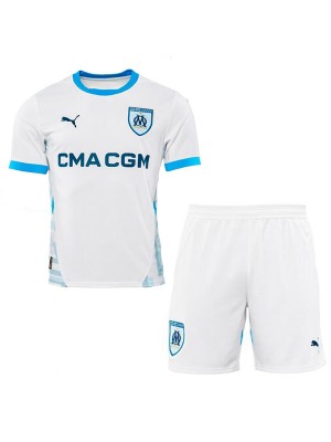 Olympique de Marseille maglia da calcio kit per bambini da casa per neonati maglia da calcio per bambini prima divisa da calcio per ragazzi 2024-2025