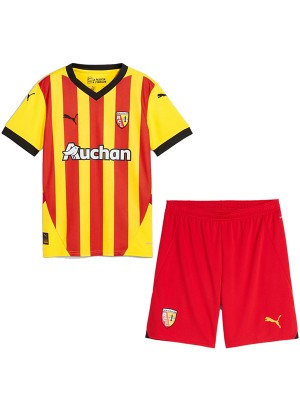 RC Lens bambini da casa kit per maglia da calcio per neonati maglia da calcio per bambini prima divisa da calcio mini uniformi per giovani 2024-2025