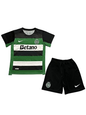 Sporting CP maglia da casa per bambini kit da calcio per bambini prima mini maglia da calcio divise giovanili 2024-2025