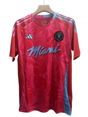 Inter miami maglia pre-partita rossa uniforme da calcio abbigliamento sportivo da uomo kit da calcio maglia superiore 2024-2025