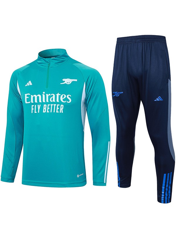 Arsenal tracksuit soccer suit sports set zipper-necked teal uniform men's clothes football training kit 2024