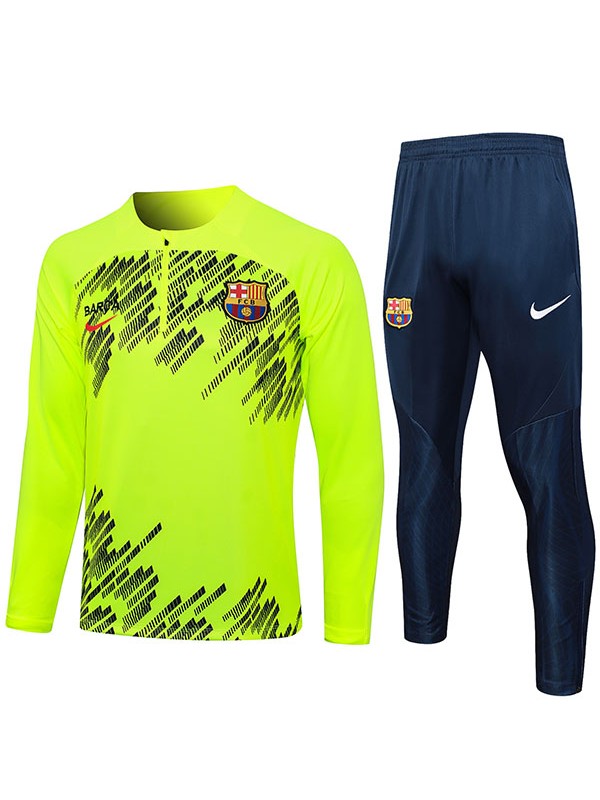 Barcelona tracksuit soccer suit sports set zipper-necked yellow uniform men's clothes football training kit 2024