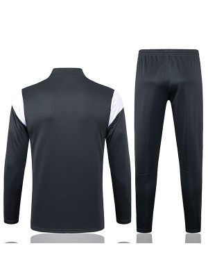 Borussia Dortmund tracksuit soccer pants suit sports set half zip necked uniform men's clothes football gray training kit 2023-2024