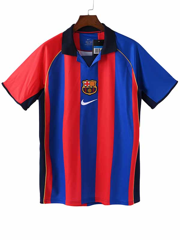 Barcelona home jersey mens retro shirt 2001-2002