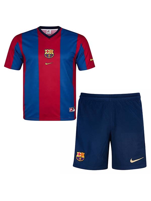Barcelona home kids kit childrens retro jersey 1998-1999