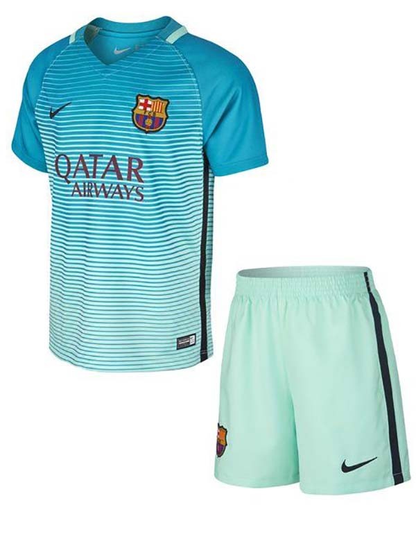 Barcelona third kids kit children retro jersey 2016-2017