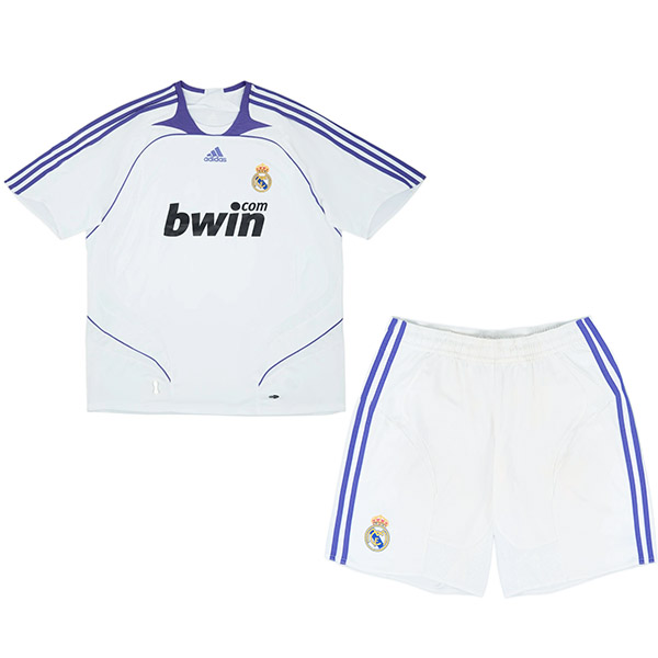 Real madrid home kids kit children retro jersey 2007-2008