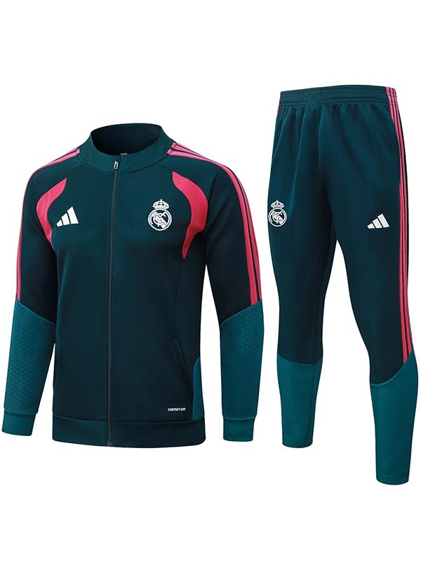 Real madrid jacket mens dark green training tracksuit 2026-2027