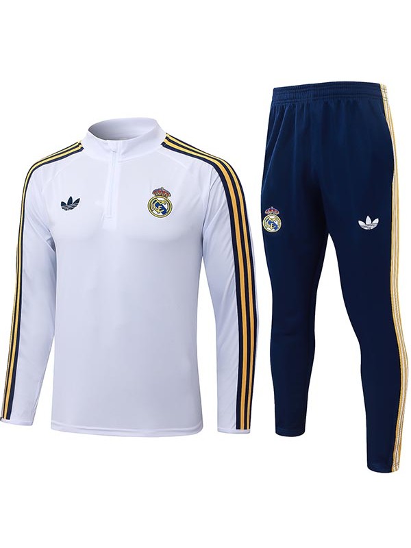 Real Madrid tracksuit mens white navy training kit 2026-2027