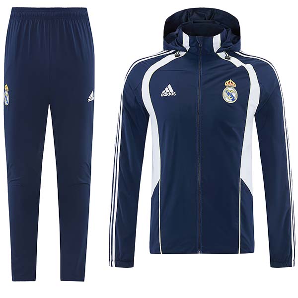 Real madrid windbreaker hoodie mens navy tracksuit 2025-2026