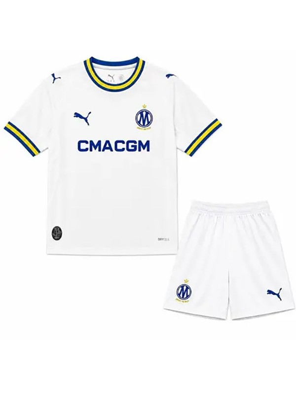 Olympique de Marseille home kids kit childrens jersey 2026-2027