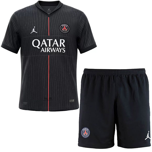 Jordan paris saint-germain fourth kids kit childrens jersey 2025-2026