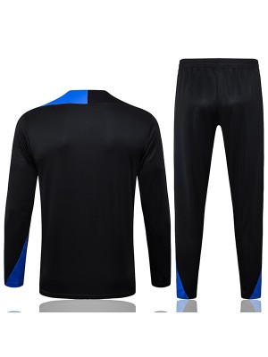 Paris saint-germain tracksuit mens black blue training kit 2025-2026