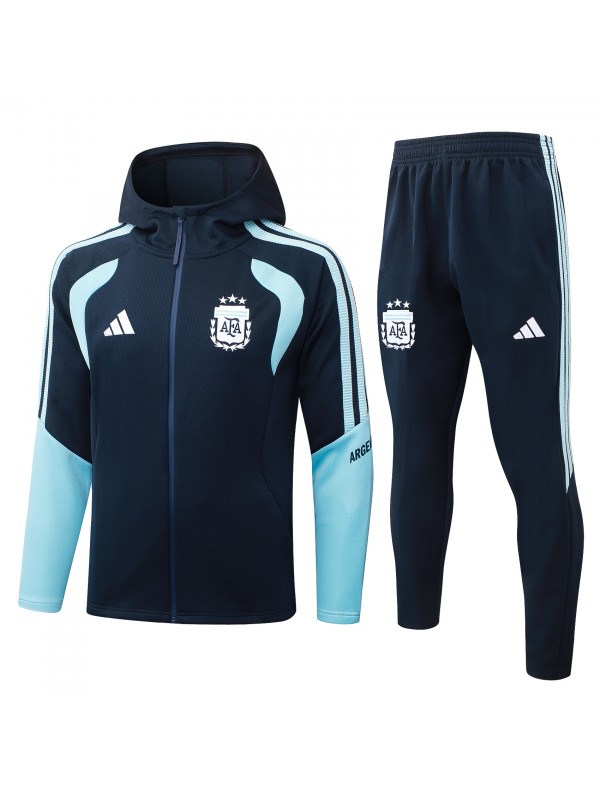 Argentina hoodie jacket mens navy teal training tracksuit 2026-2027