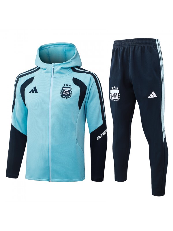 Argentina hoodie jacket mens training teal black tracksuit 2026-2027