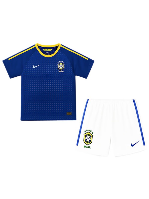 Brazil away kids kit children retro jersey 2010