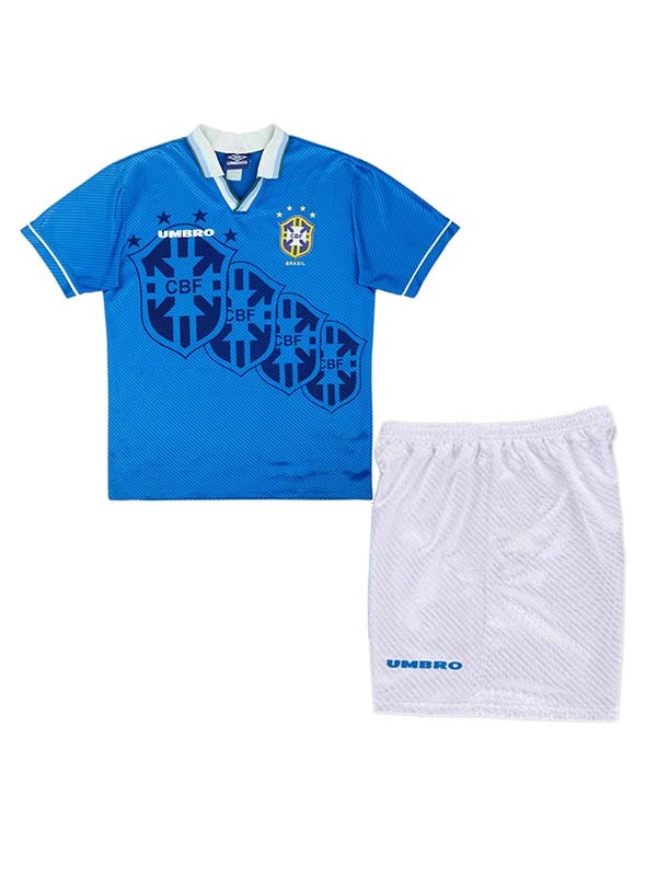 Brazil away kids kit childrens retro jersey 1996