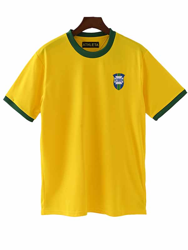 Brazil home jersey mens retro shirt 1970