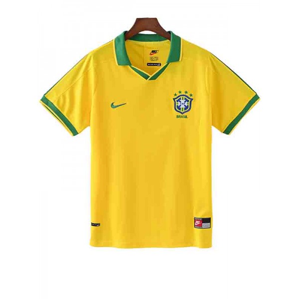 Brazil home jersey mens retro shirt 1997