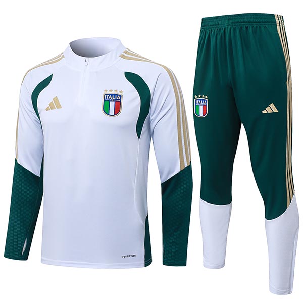 Italy tracksuit mens white green training kit 2026-2027