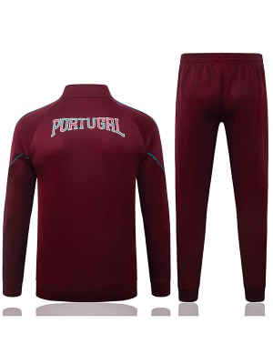 Portugal jacket mens dark red training tracksuit 2026-2027