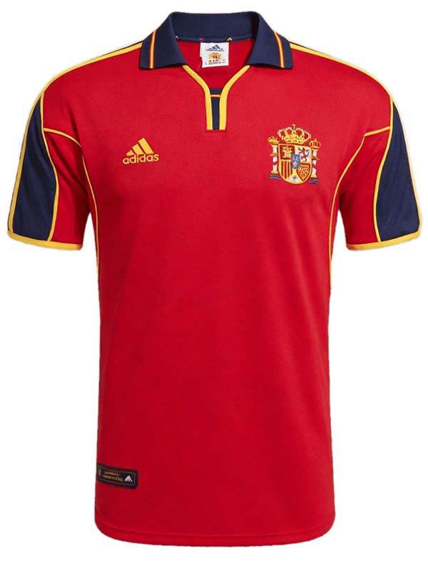Spain home retro jersey mens soccer shirt 2000