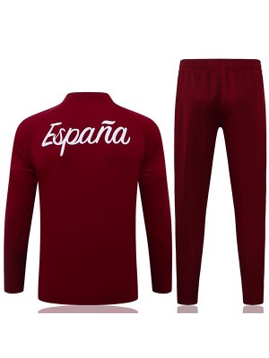 Spain tracksuit mens maroon training kit 2026-2027