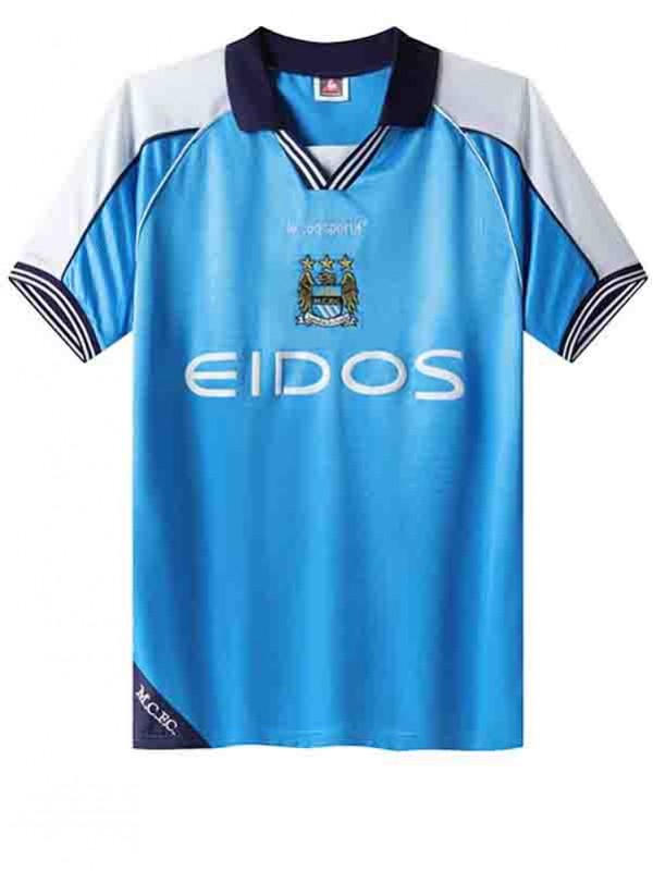 Manchester city home jersey mens retro shirt 1999-2001