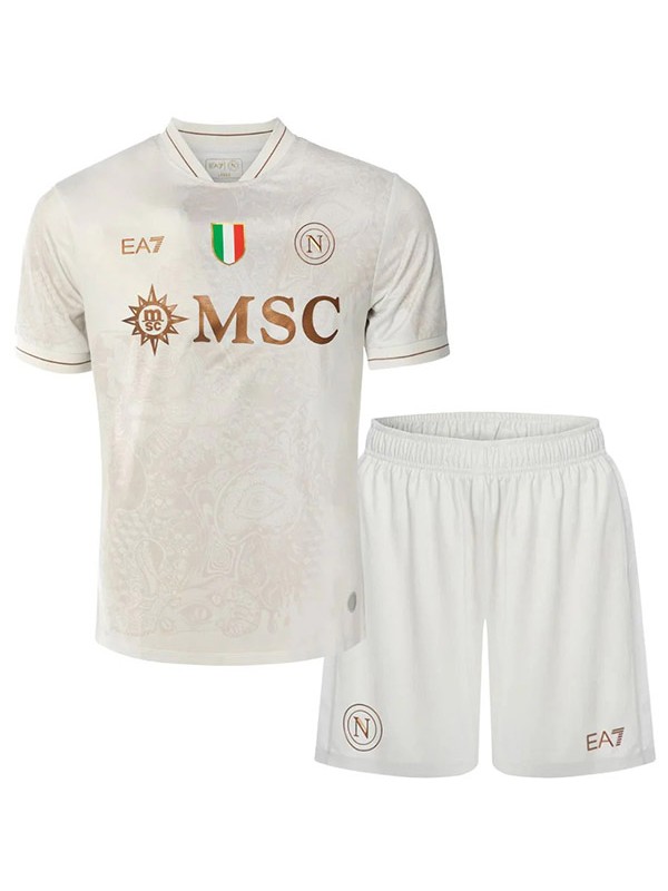 SSC Napoli away kids kit childrens jersey 2025-2026